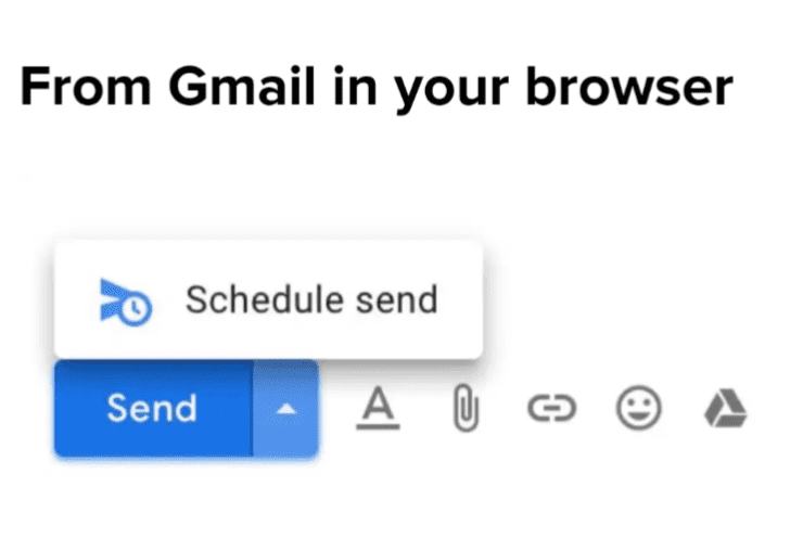 Schedule emails in Gmail