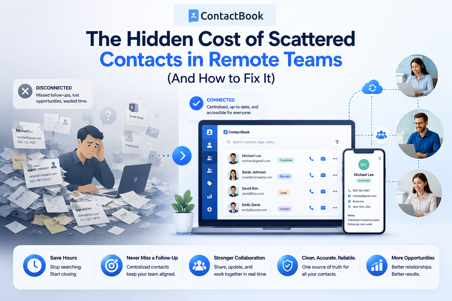 The Hidden Cost of Scattered Contacts in Remote Teams (And How to Fix It)