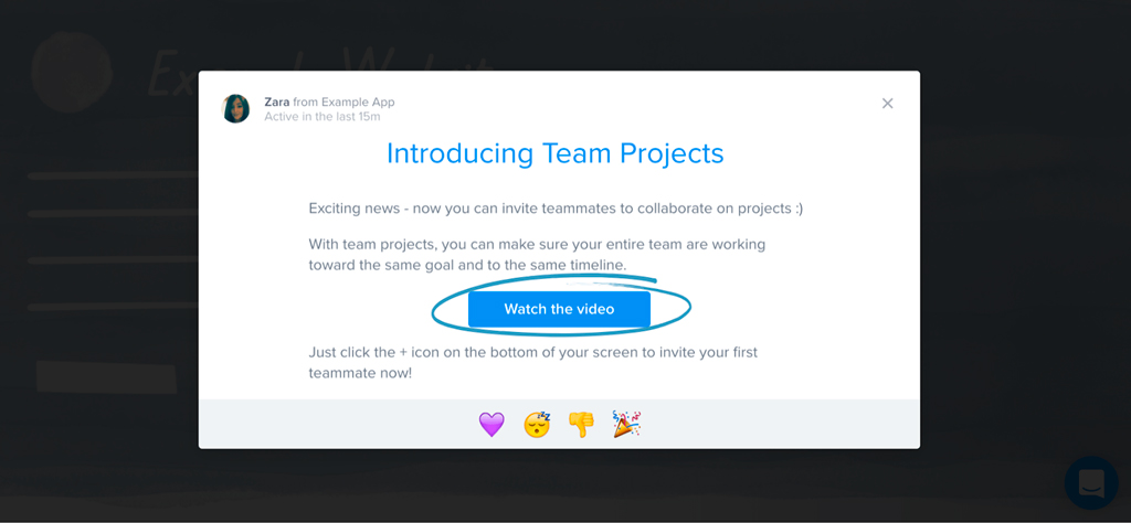 in app messaging example