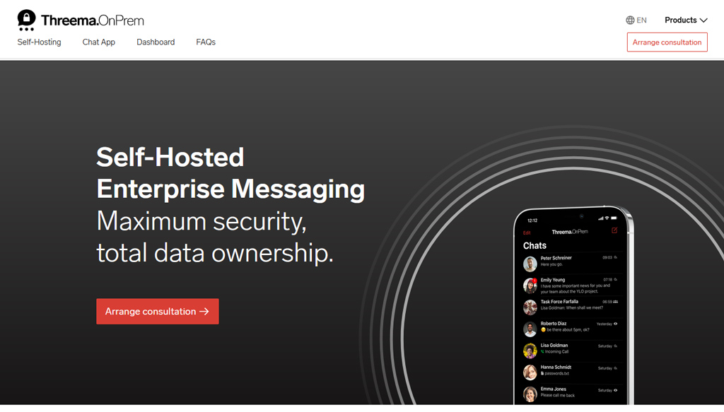 self hosted chat app