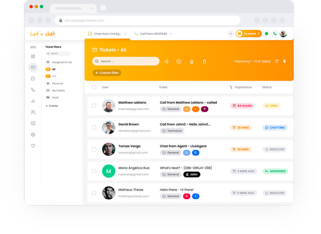 website chat