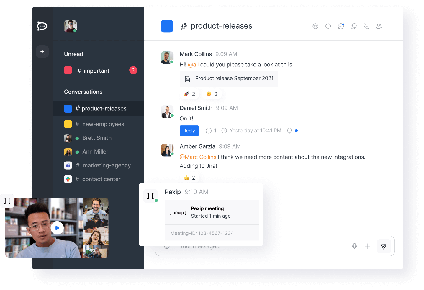 chat and video