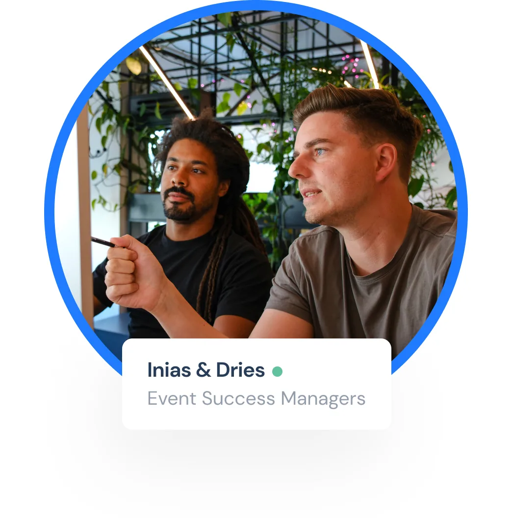 Inias and Dries, event success managers at Conversation Starter.