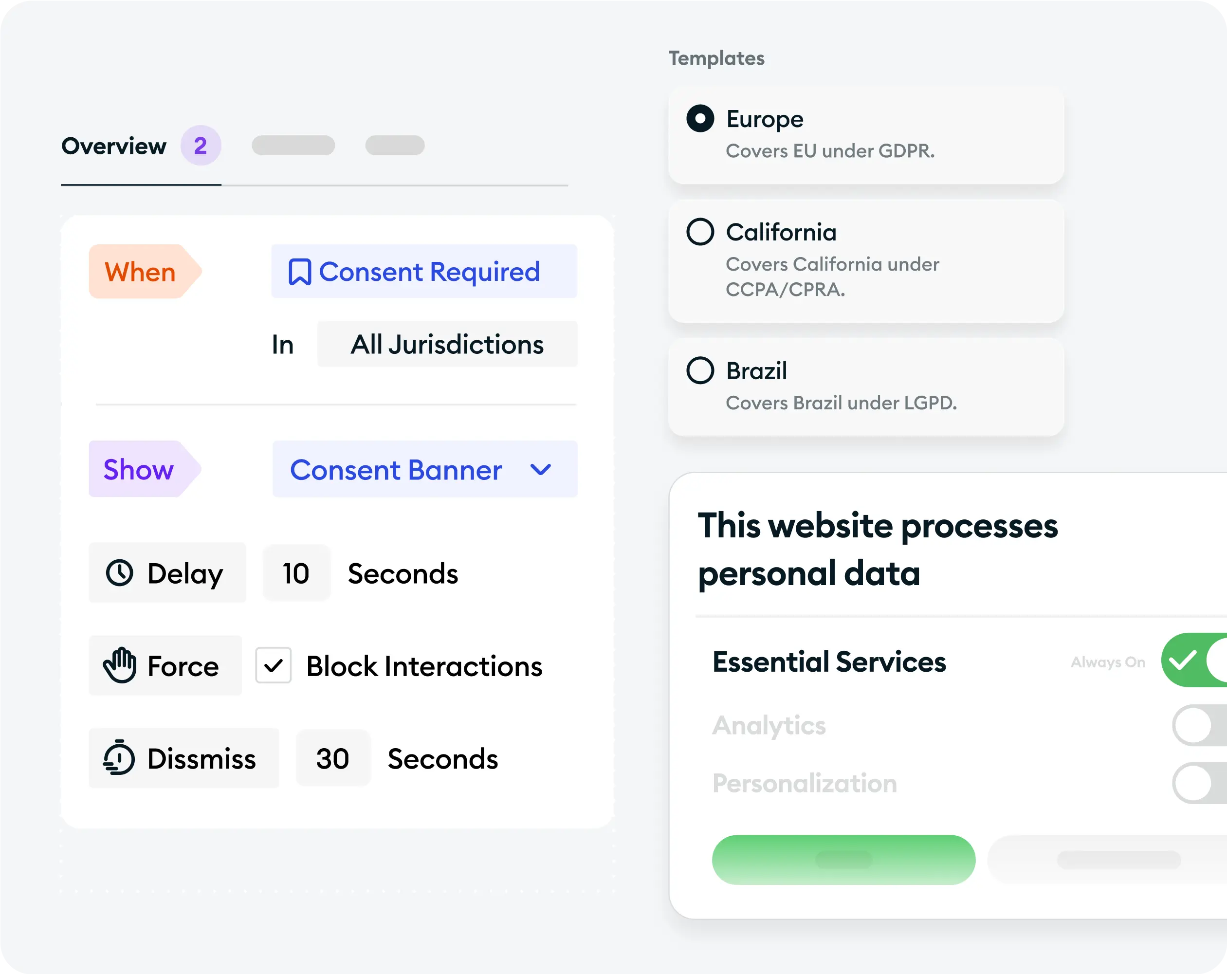 screesnhot of data privacy compliance with every regulations