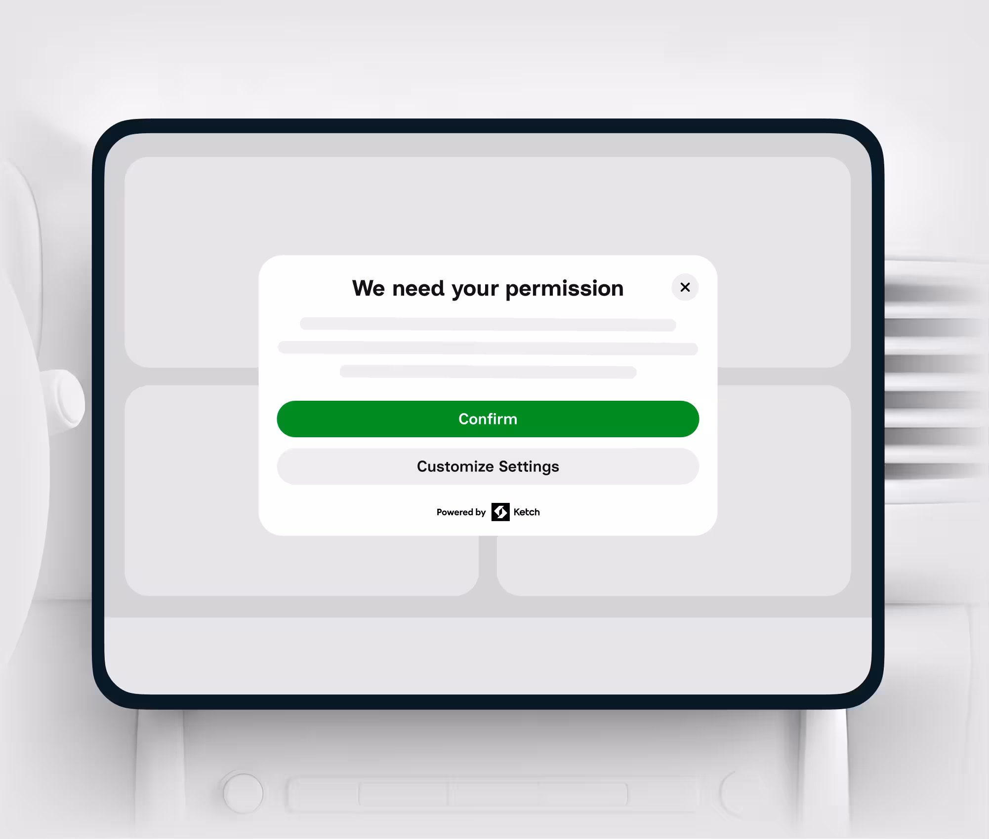 A screenshot of Ketch's data privacy management software solution