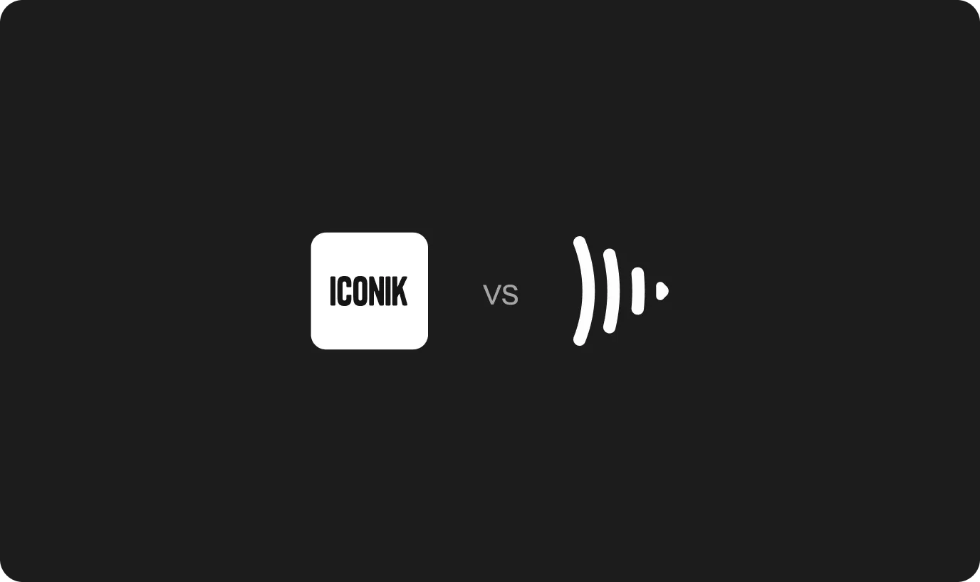 Iconik logo vs frame.io logo