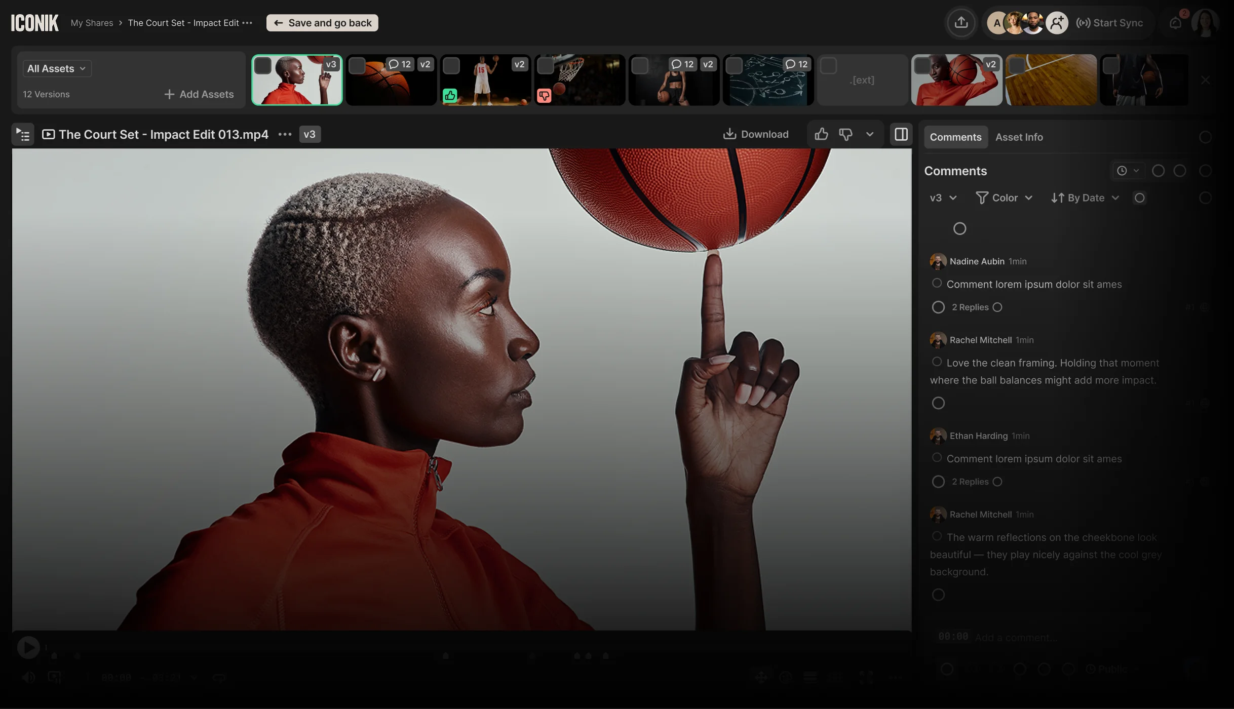 Image of Iconik's user-friendly UI, tons of images all in one place easy for everyone to access