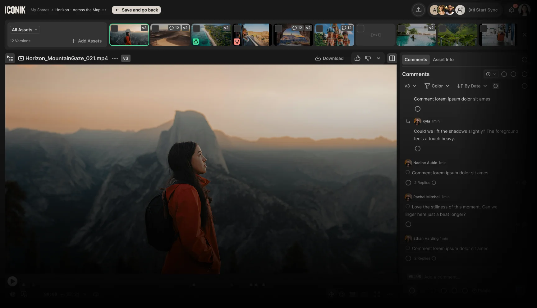 Image of Iconik's user-friendly UI, tons of images all in one place easy for everyone to access