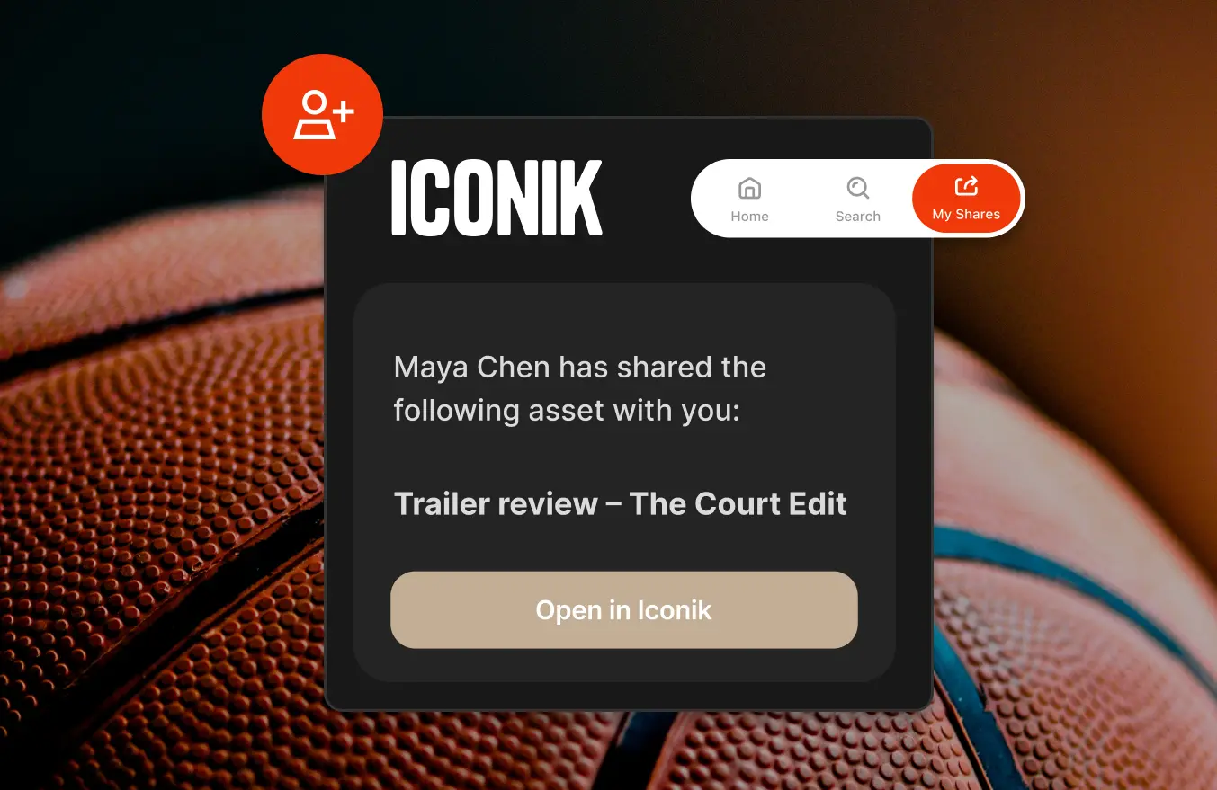 collage of images showcasing Iconik's collaboration and review functionality