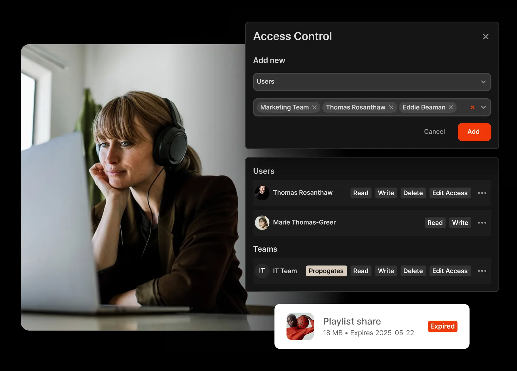 Image of Iconik's user-friendly UI, tons of images all in one place easy for everyone to access