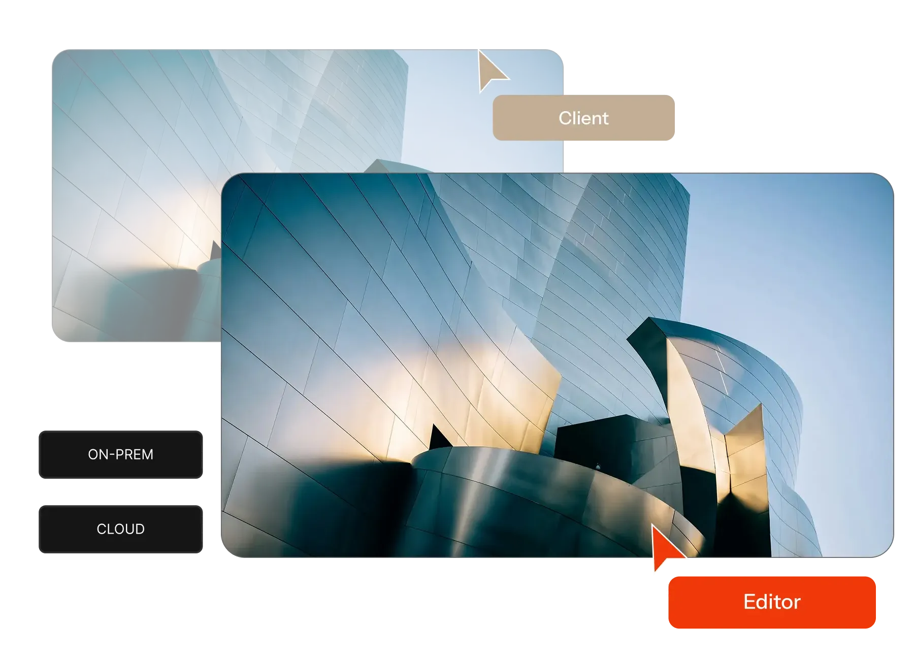 Image of Iconik's user-friendly UI, tons of images all in one place easy for everyone to access