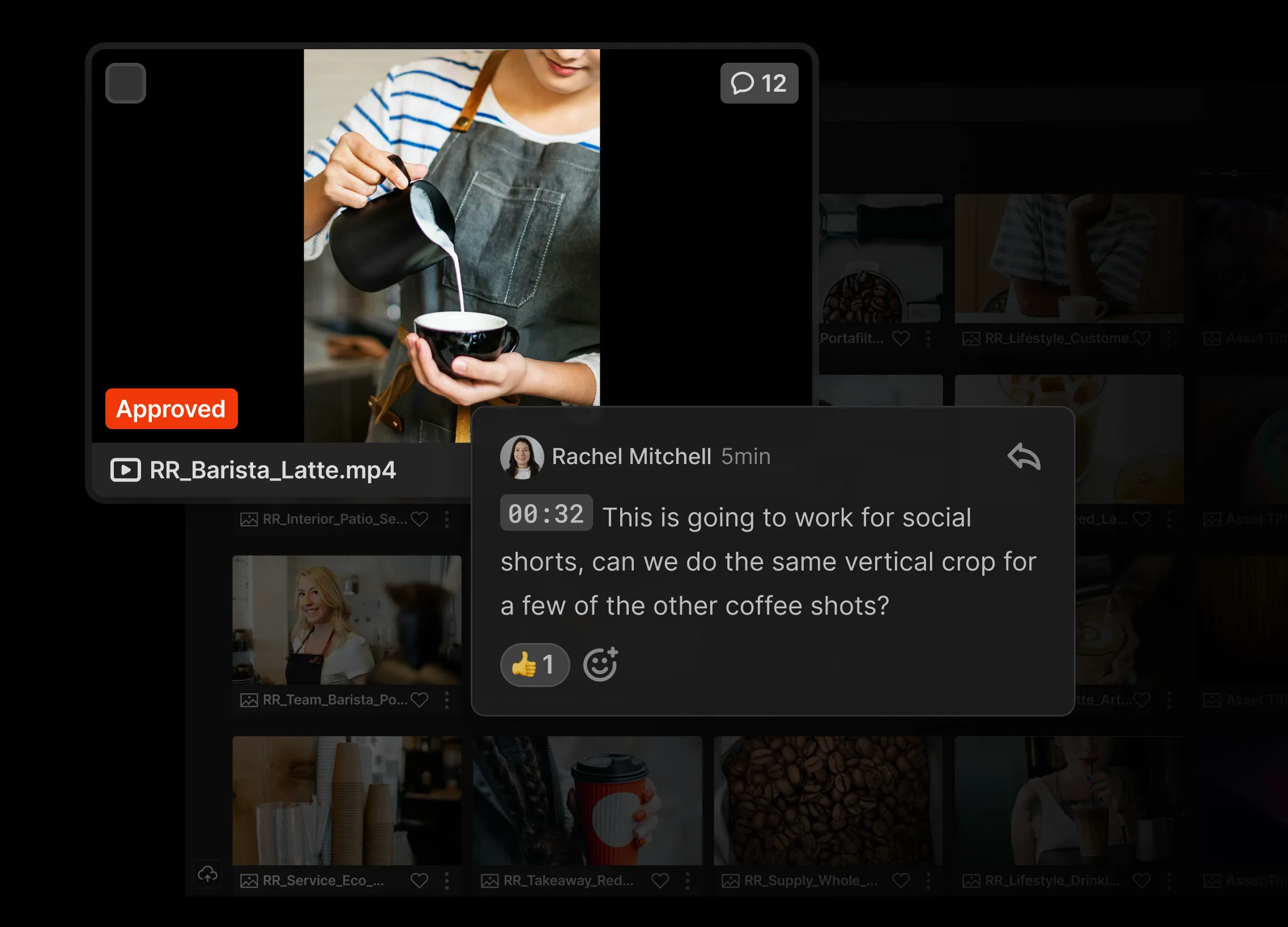 Image of Iconik's user-friendly UI, tons of images all in one place easy for everyone to access