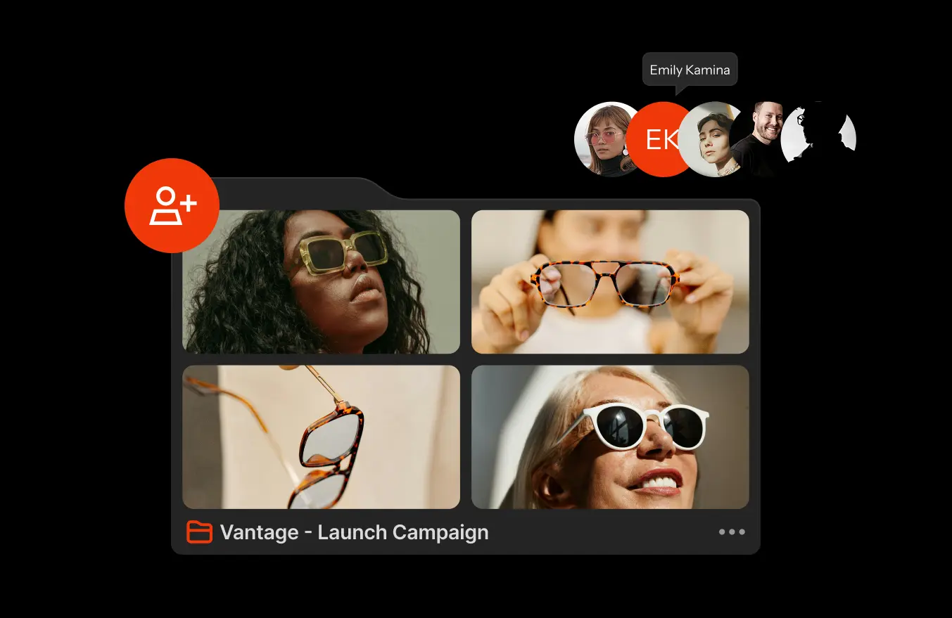collage of images showcasing Iconik's collaboration and review functionality