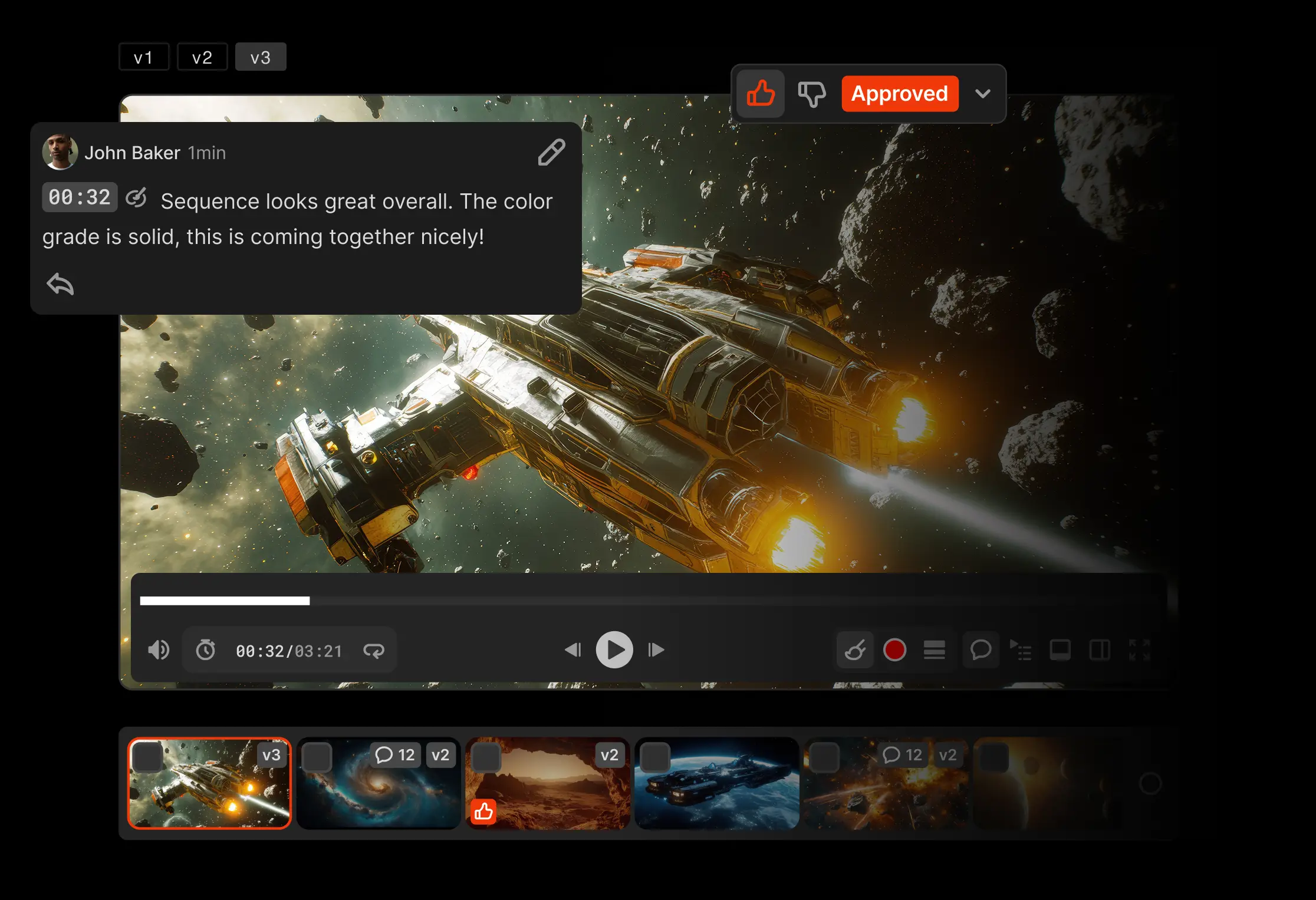 Image of Iconik's user-friendly UI, tons of images all in one place easy for everyone to access