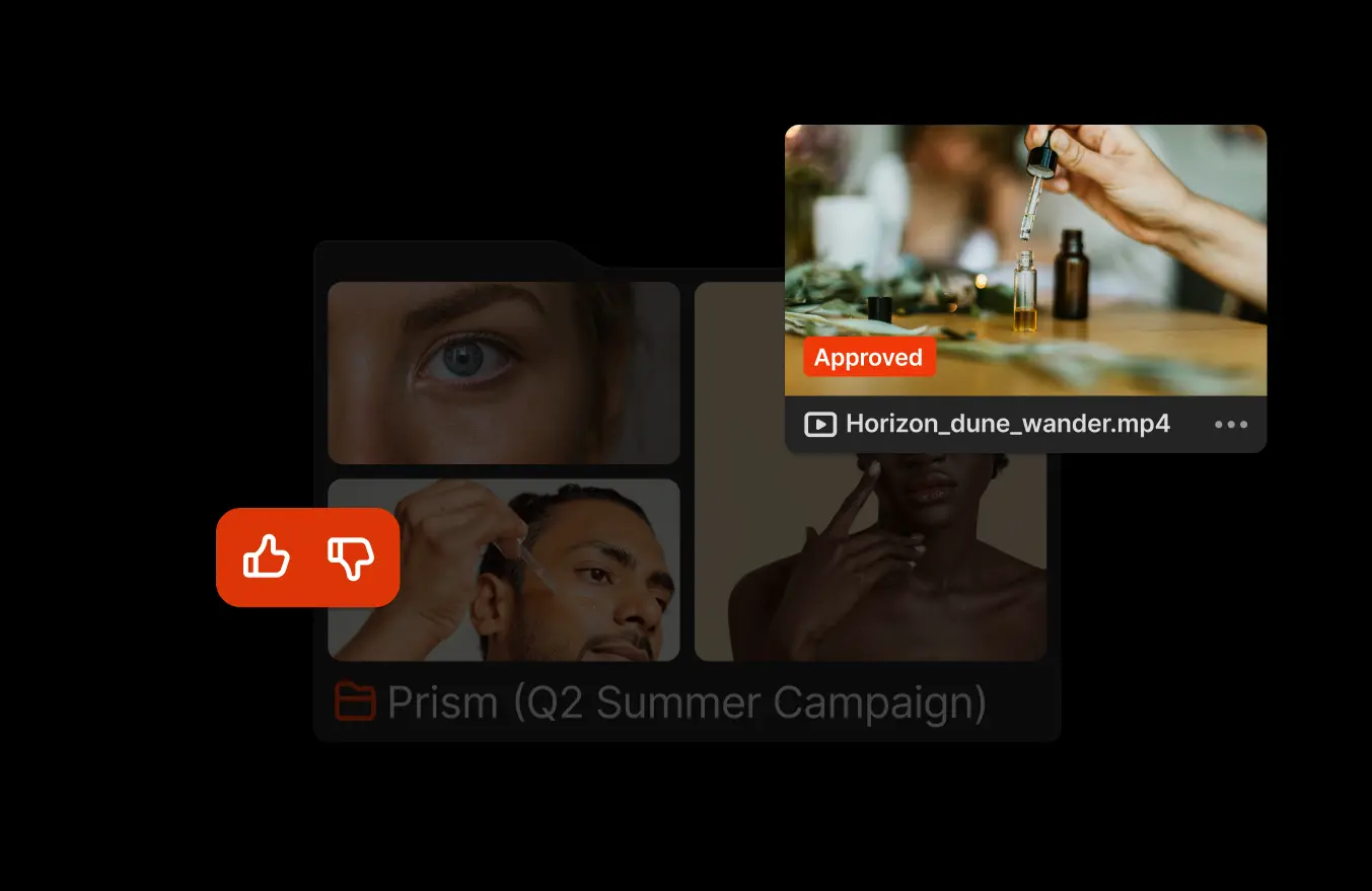 collage of images showcasing Iconik's collaboration and review functionality
