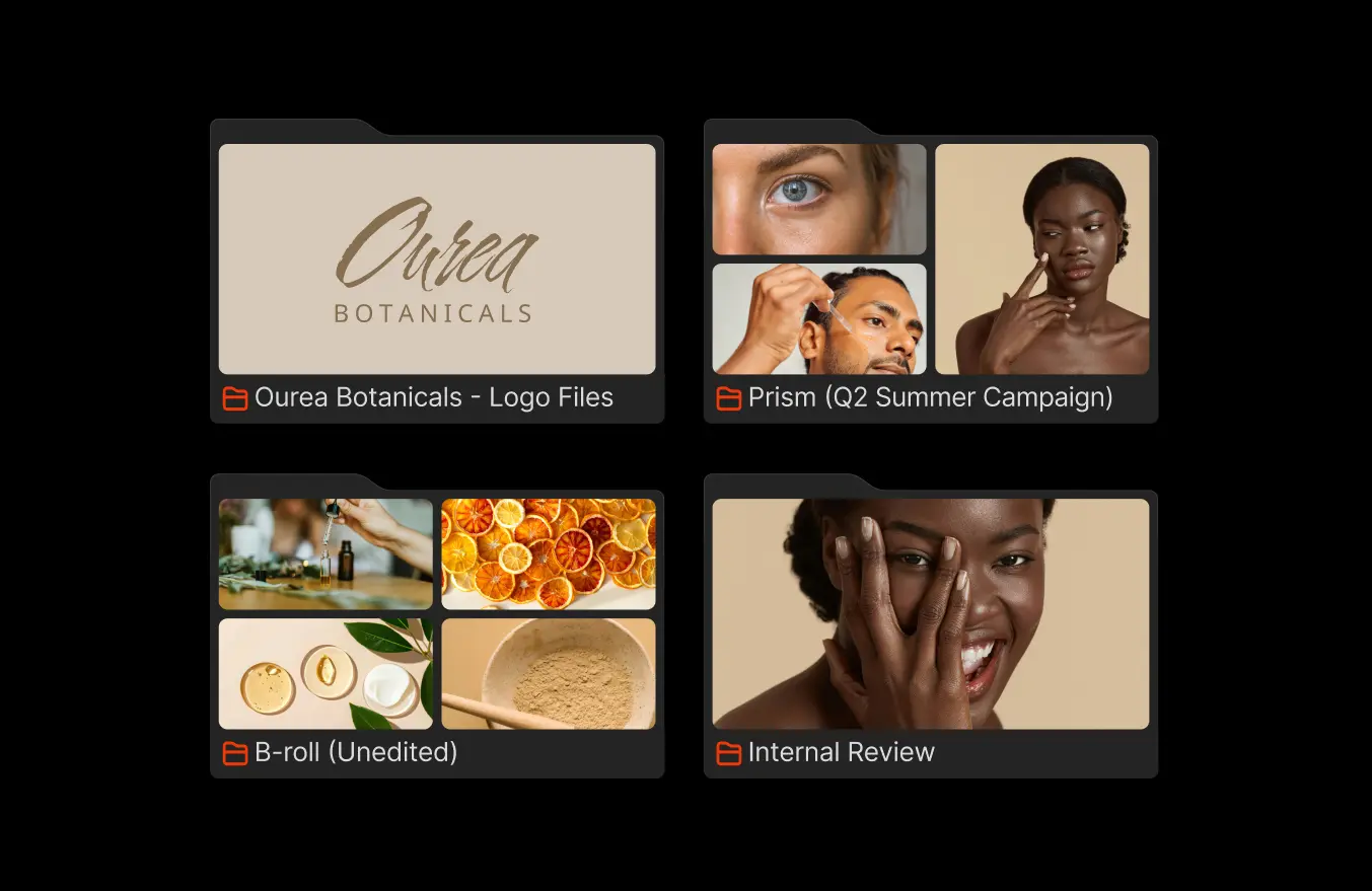 collage of images showcasing Iconik's collaboration and review functionality