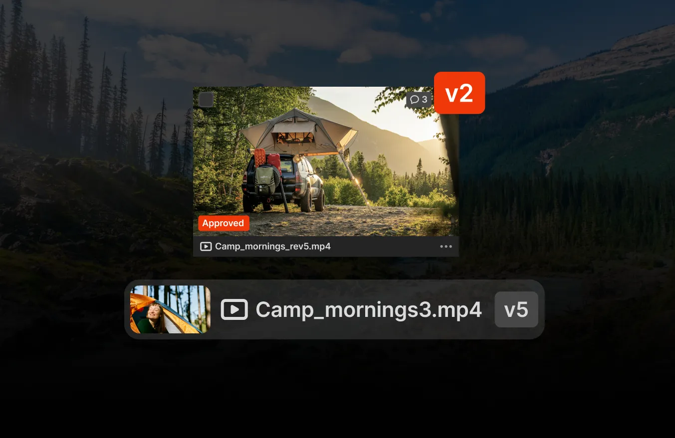 collage of images showcasing Iconik's collaboration and review functionality