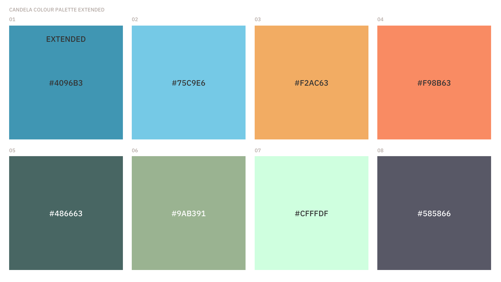 Extended colour palette.