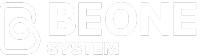 BEONE SYSTEM logo in bold white letters on a black background.
