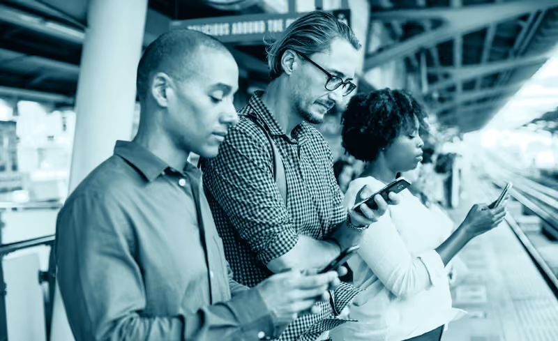 People watching mobile video