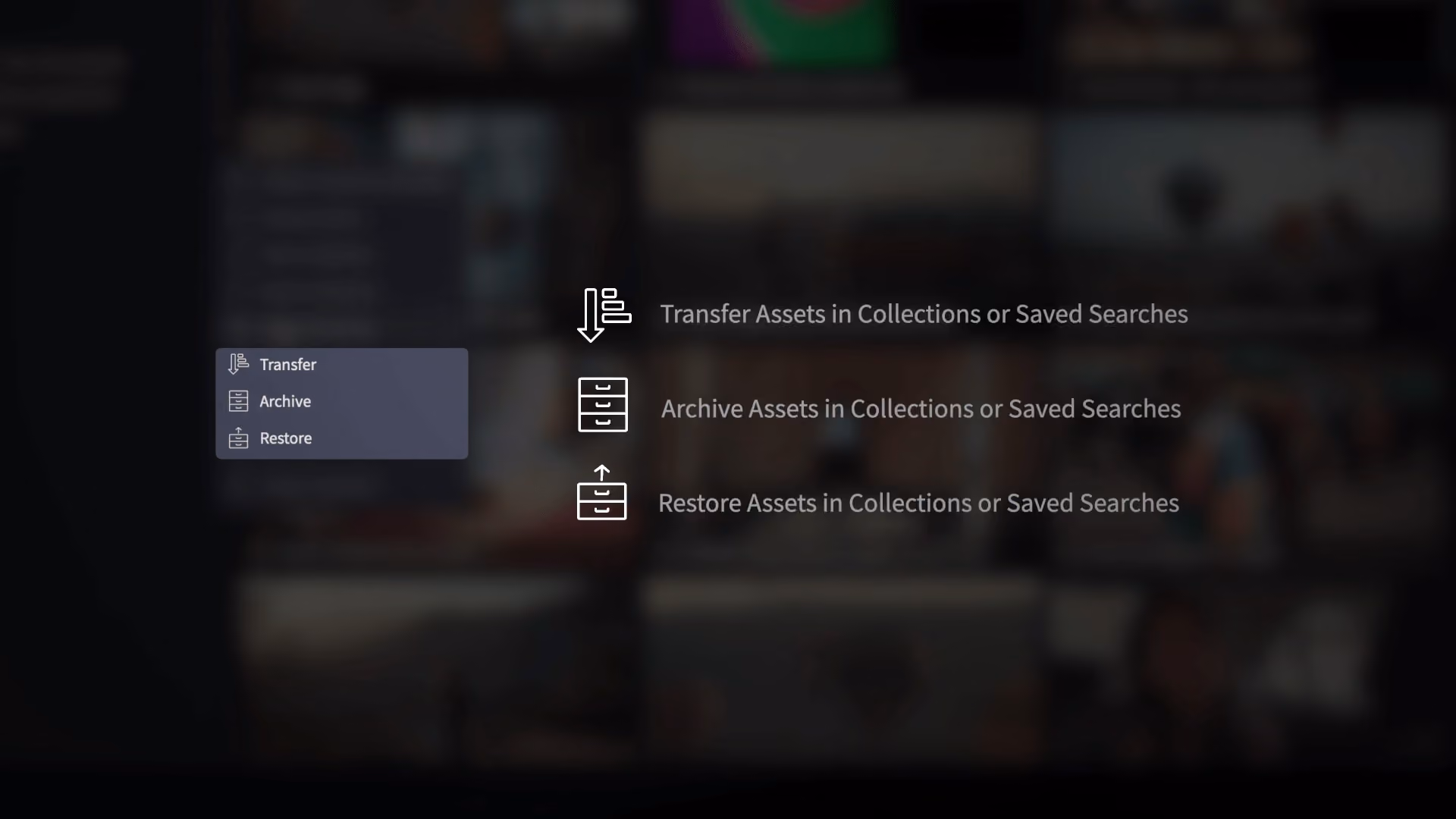 iconik bulk actions