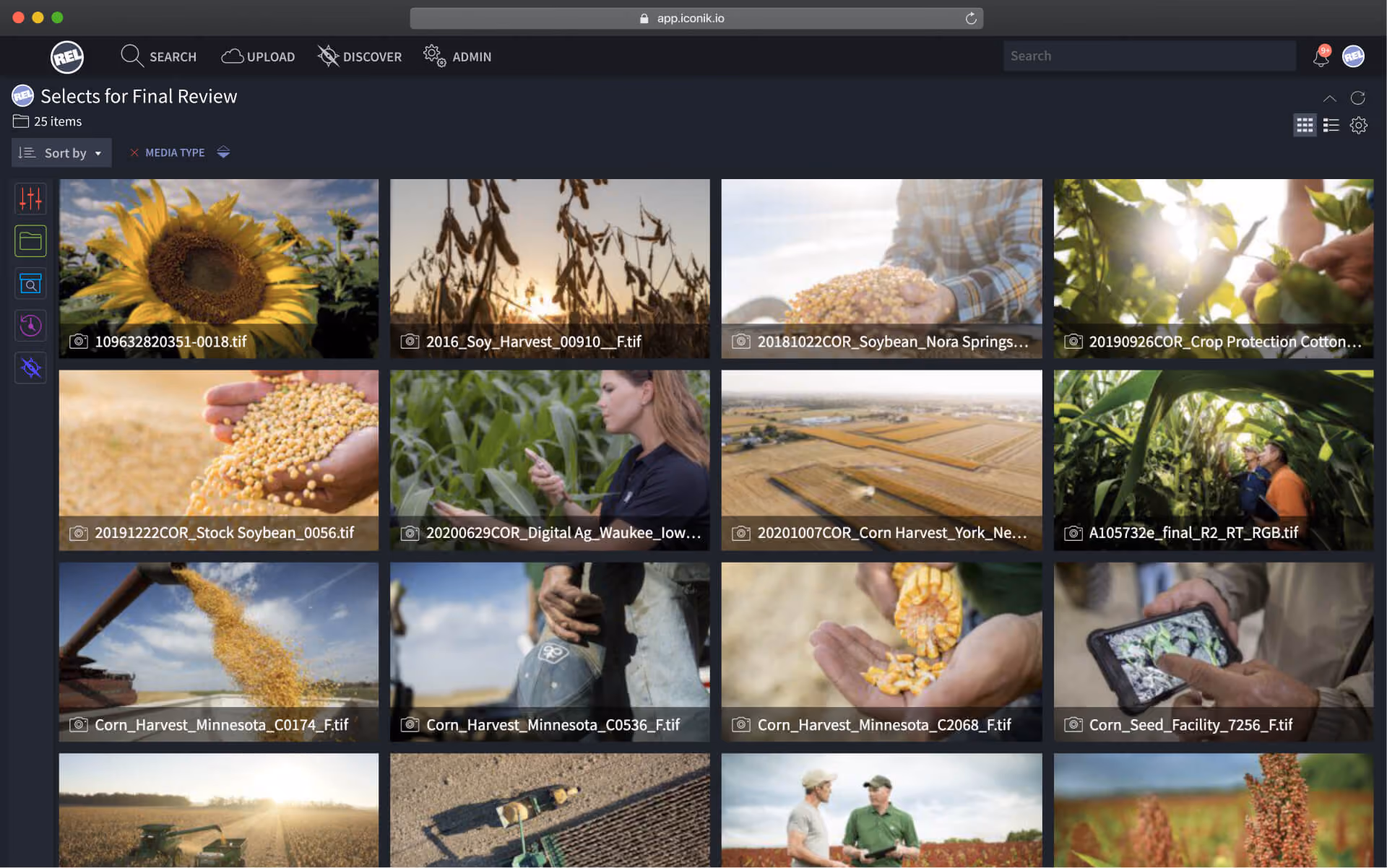 Rel media assets in iconik