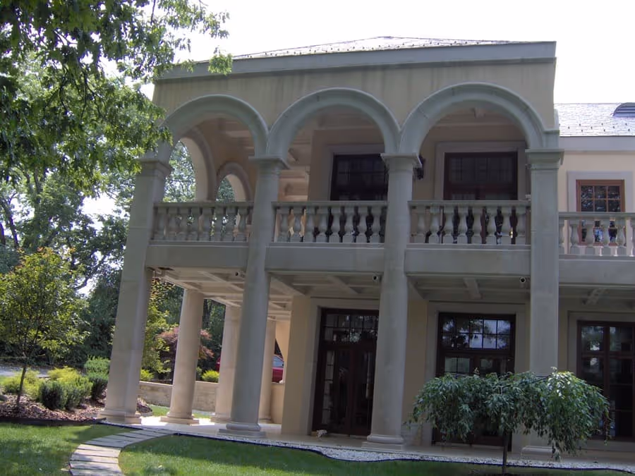 crafted limestone columns