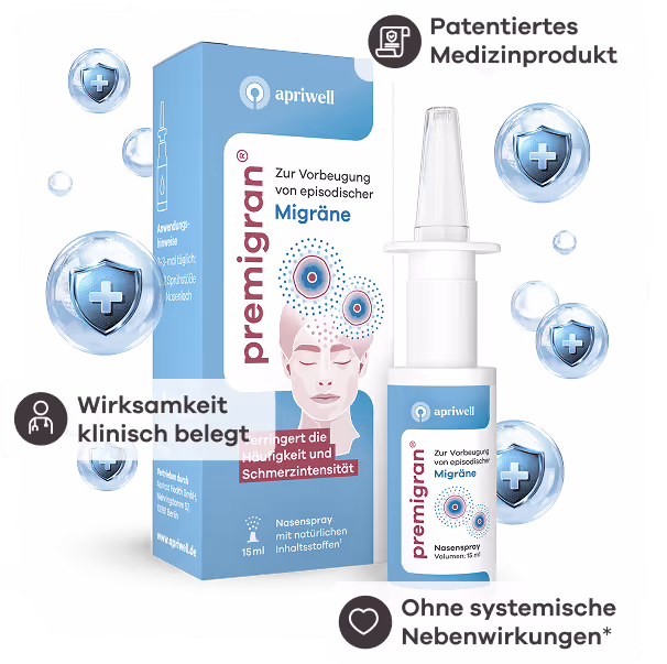 premigran® Nasenspray – patentiertes Medizinprodukt, Wirksamkeit klinisch belegt, ohne systemische Nebenwirkungen
