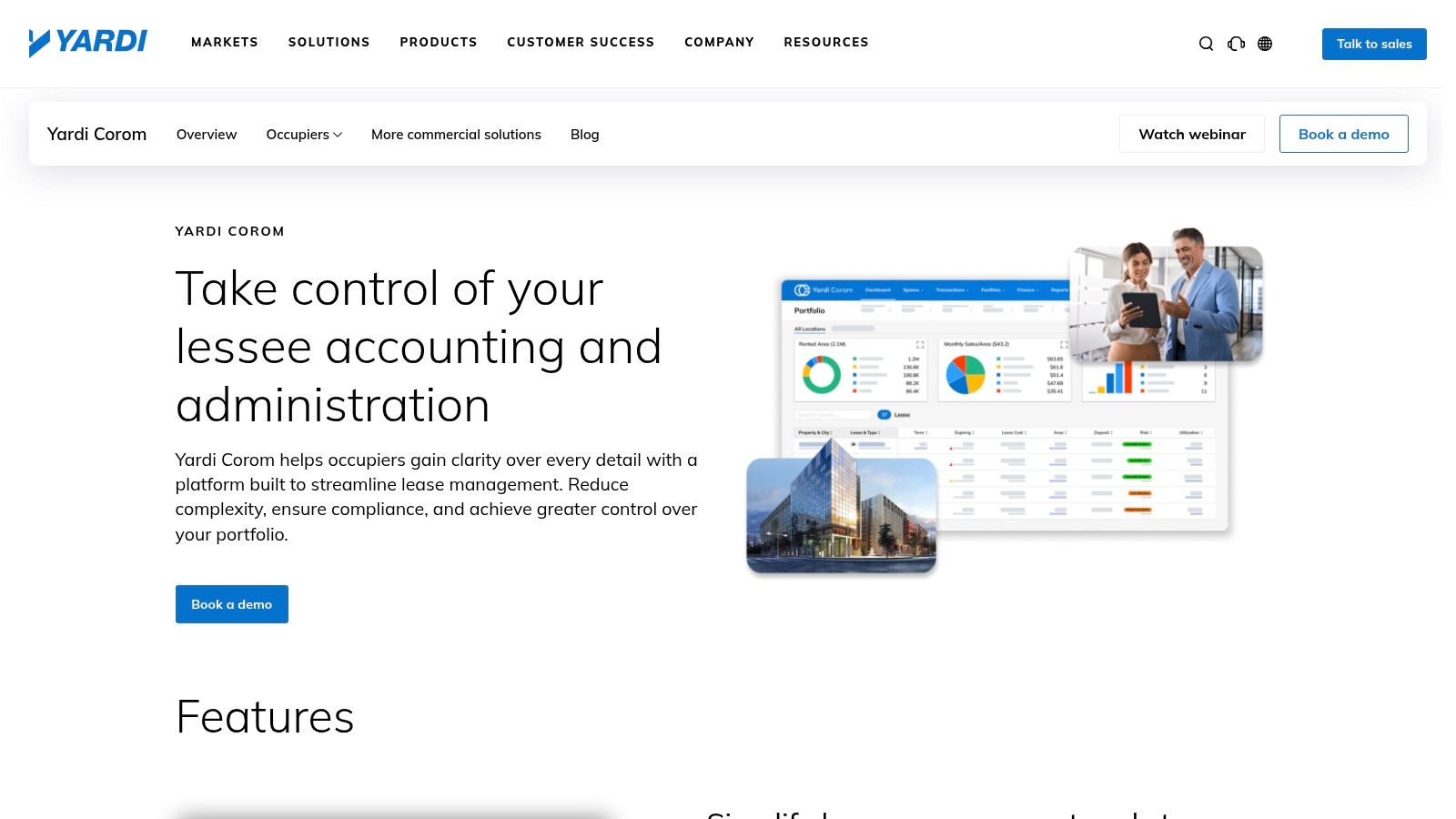 Yardi Corom (Lease Accounting + Lease Management for Occupiers)