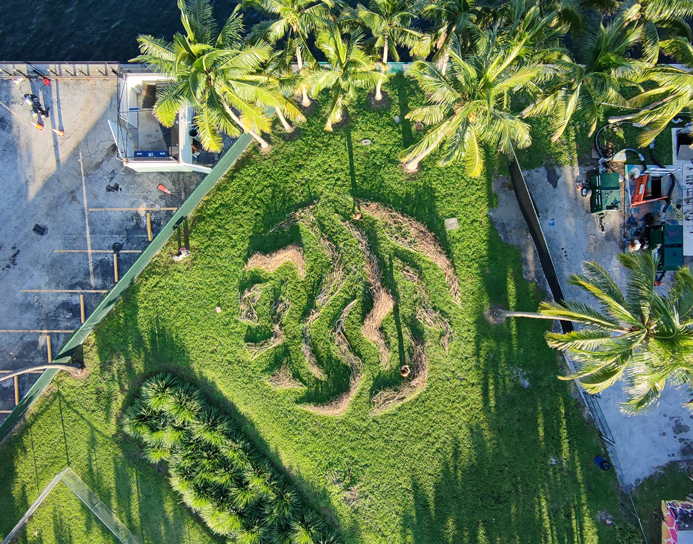This was a temporary public art installation in North Bay Village FL in September 2025, a participatory space for contemplation and meditation. Inspired by human migration pathways and the waterways of the Everglades, this experiential artwork was designed to open a space for people to process their lived experiences. 
