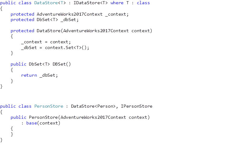 sample code in data level 