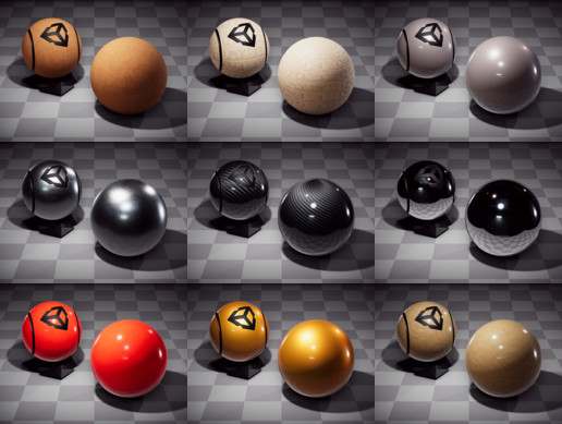 sample unity textured colored balls