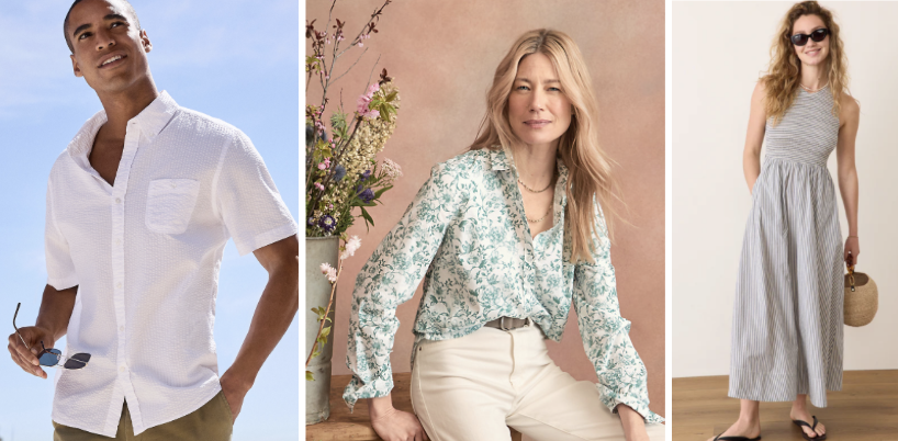 seersucker clothing made from organic cotton to beat the warm weather 