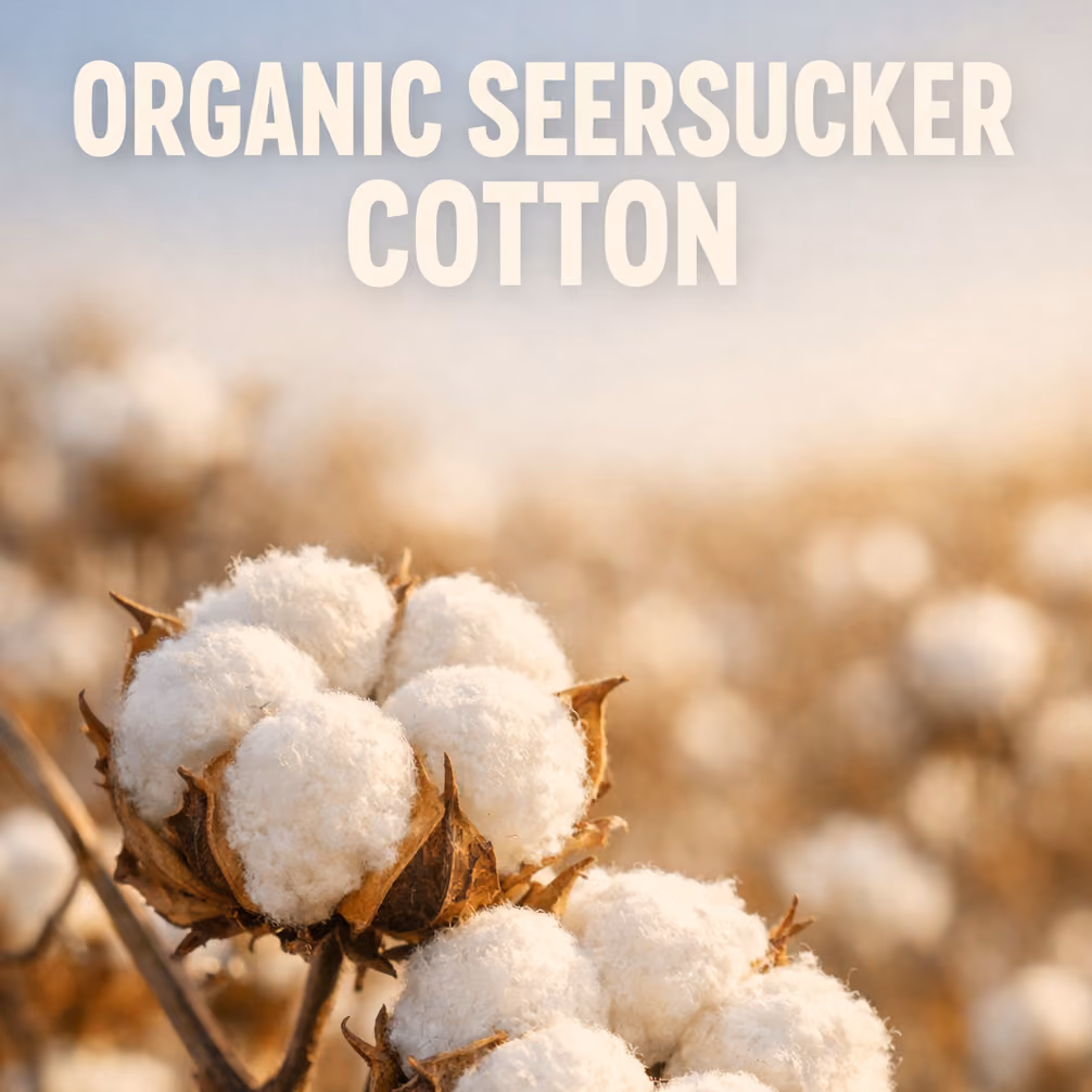 graphic of organic seersucker cotton