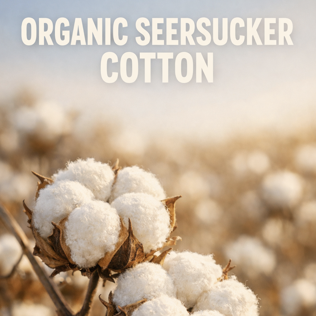 graphic of organic seersucker cotton