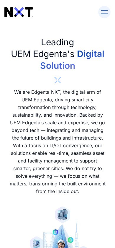 Edgenta NXT website on a phone