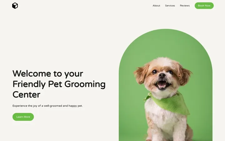 Pet grooming concept website by FlowCreates