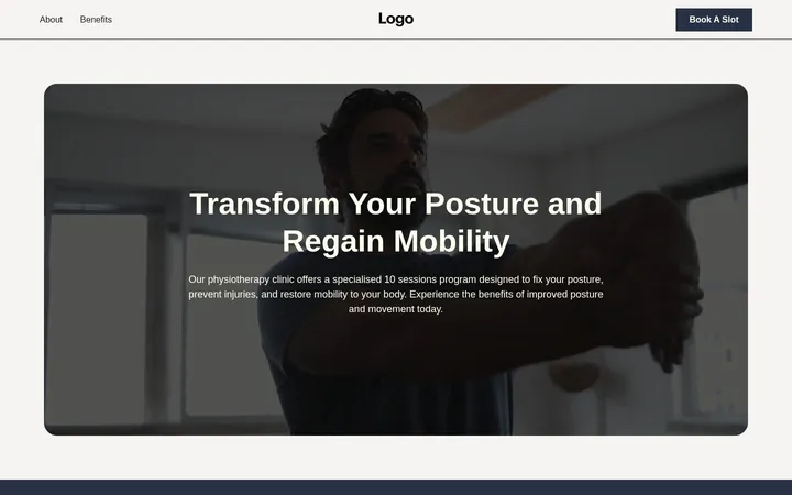 Physiotherapy concept website by FlowCreates