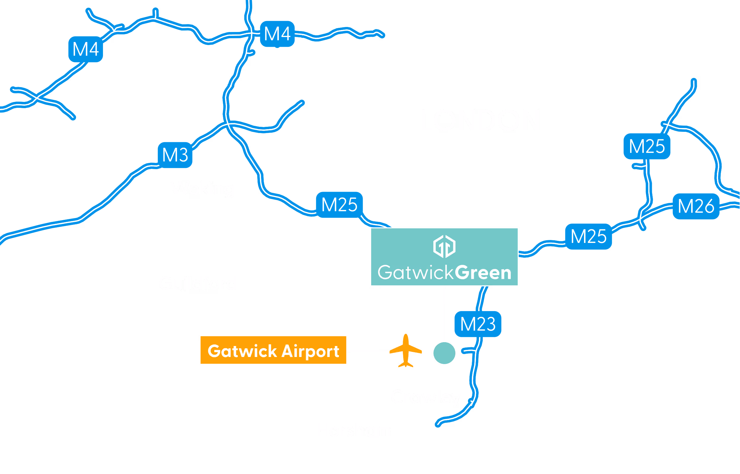 Gatwick Green Location Map