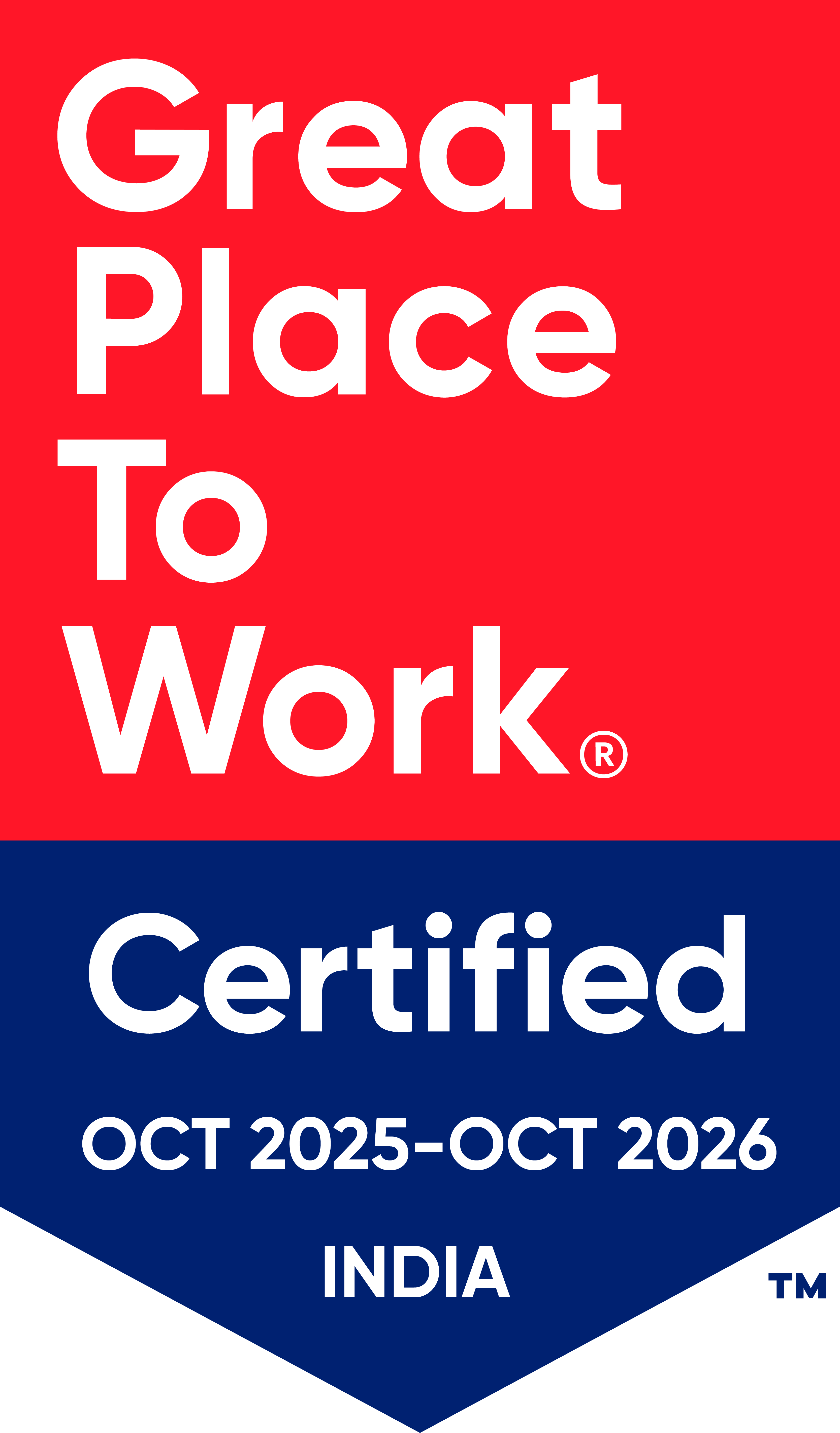 Great place to work Certification Badge