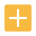 Square orange button with black plus sign in center