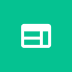 White icon of a browser window with a sidebar on a teal background.