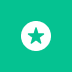 White circle with a star icon inside on a teal background.