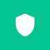 White shield icon on a teal background representing security or protection.