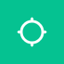 White target or crosshair icon on a teal background.
