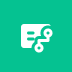 White credit card and key symbol on turquoise square background.