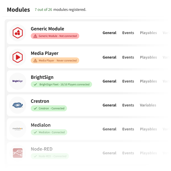 Mockup of ISAAC Workspace Modules