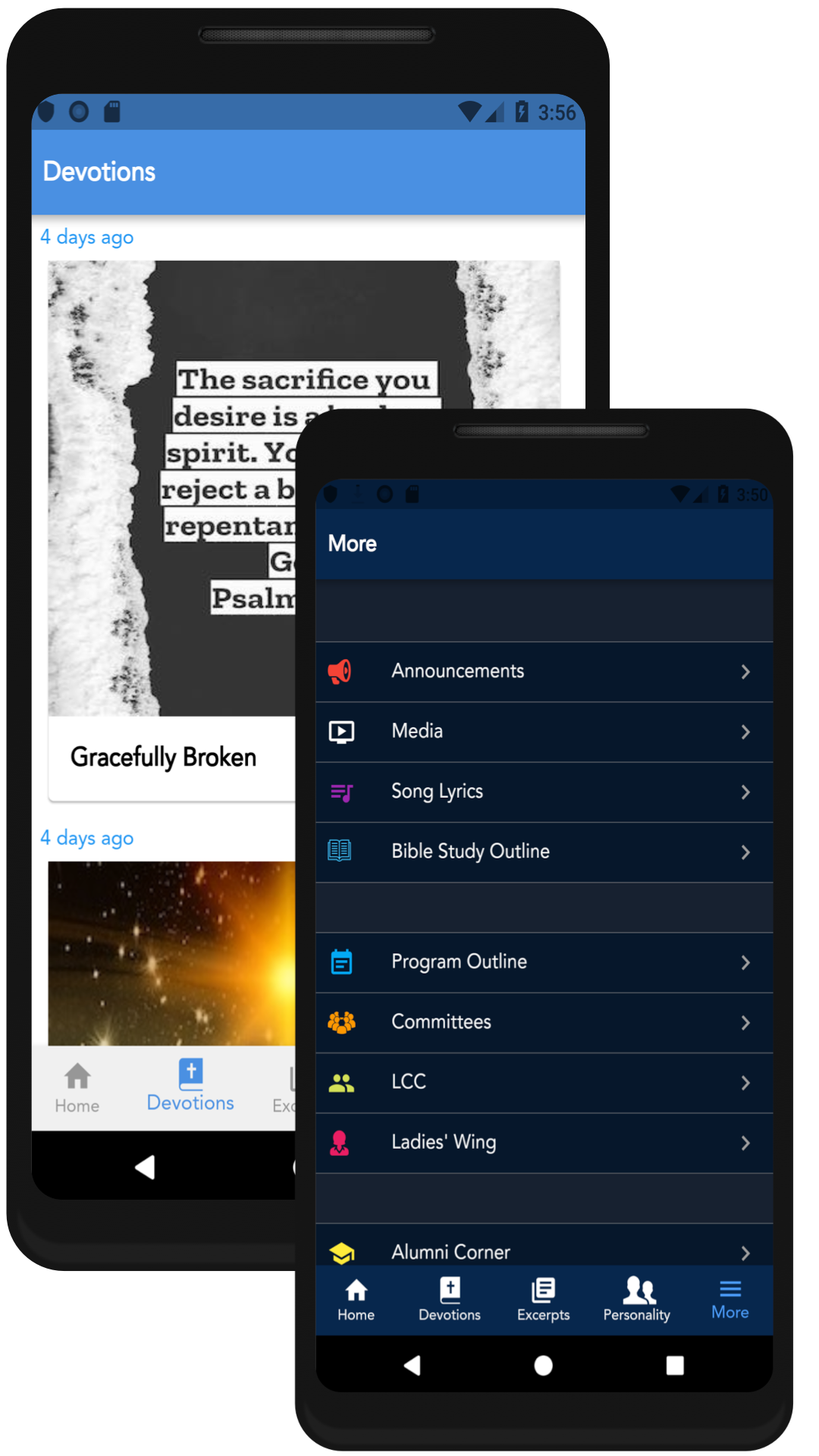 pensa knust app mock up