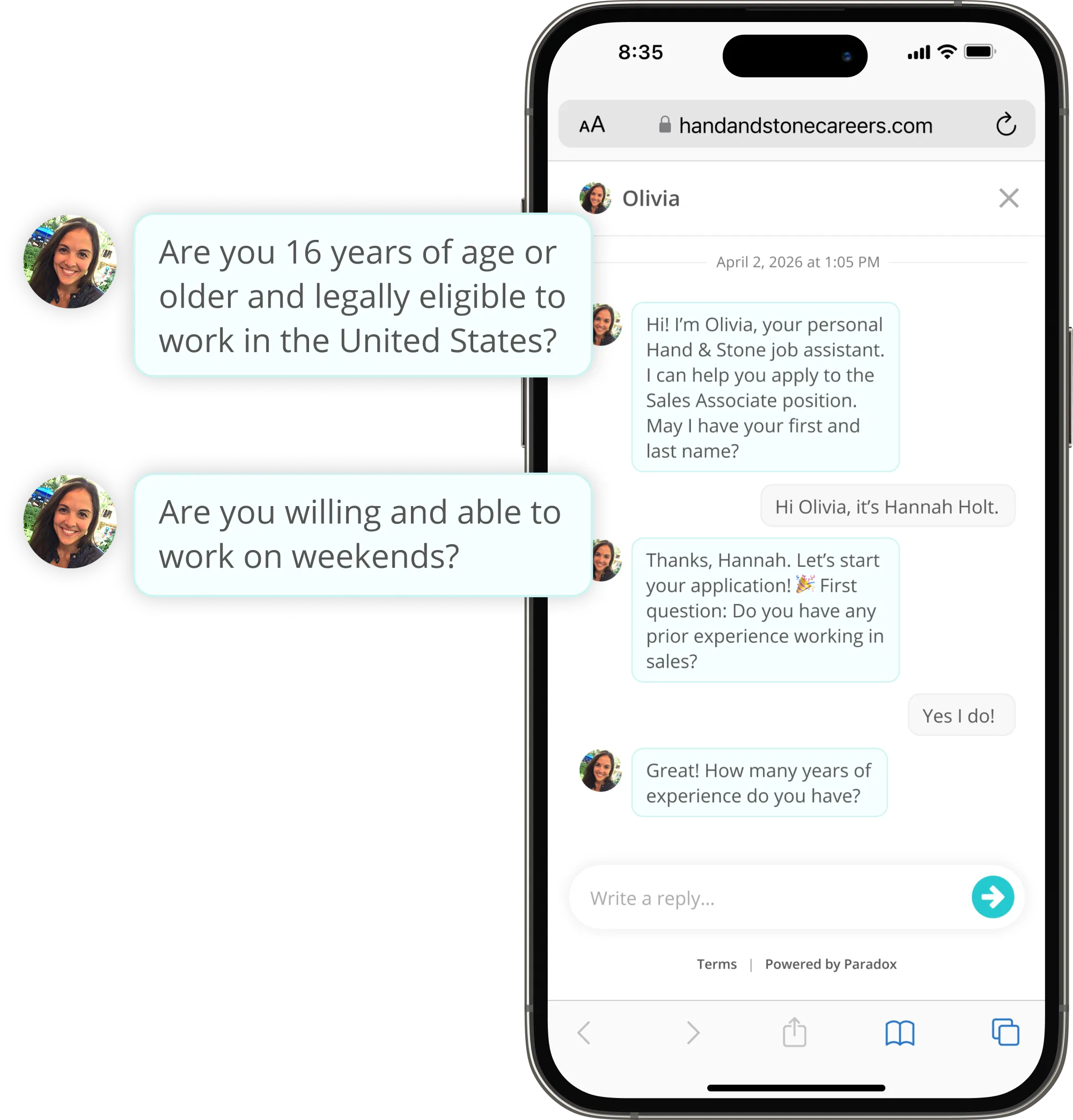 Schedule an interview, suggest other jobs, or disposition with ease.
