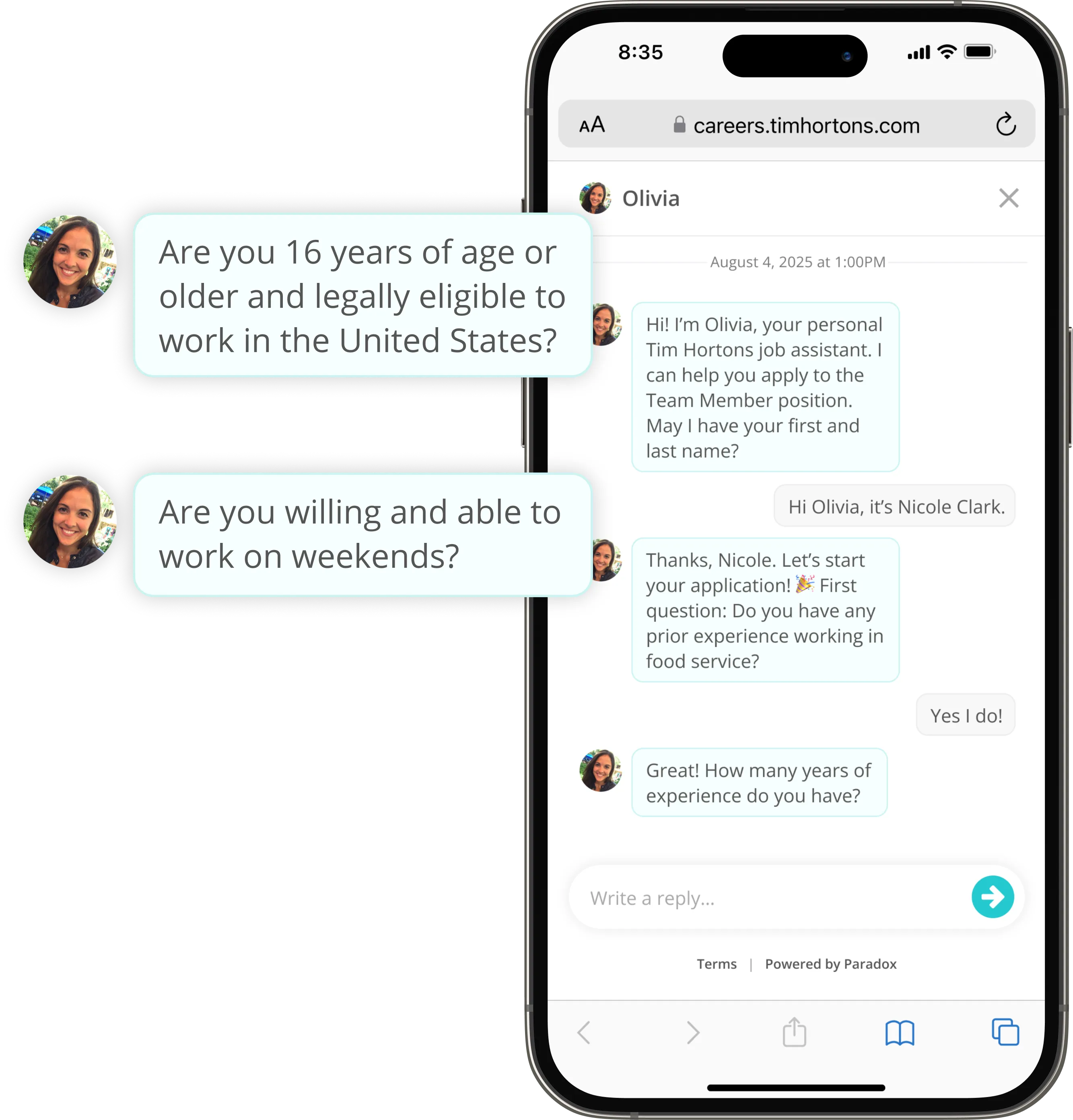 Schedule an interview, suggest other jobs, or disposition with ease.